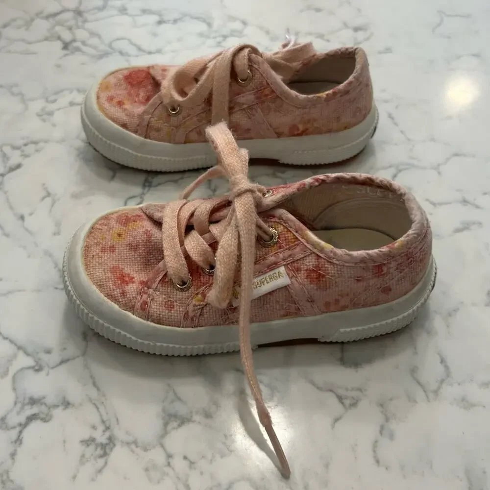 Loveshackfancy X Superga Little Girl Infant Toddler Floral Pink Shoes Sneakers 8